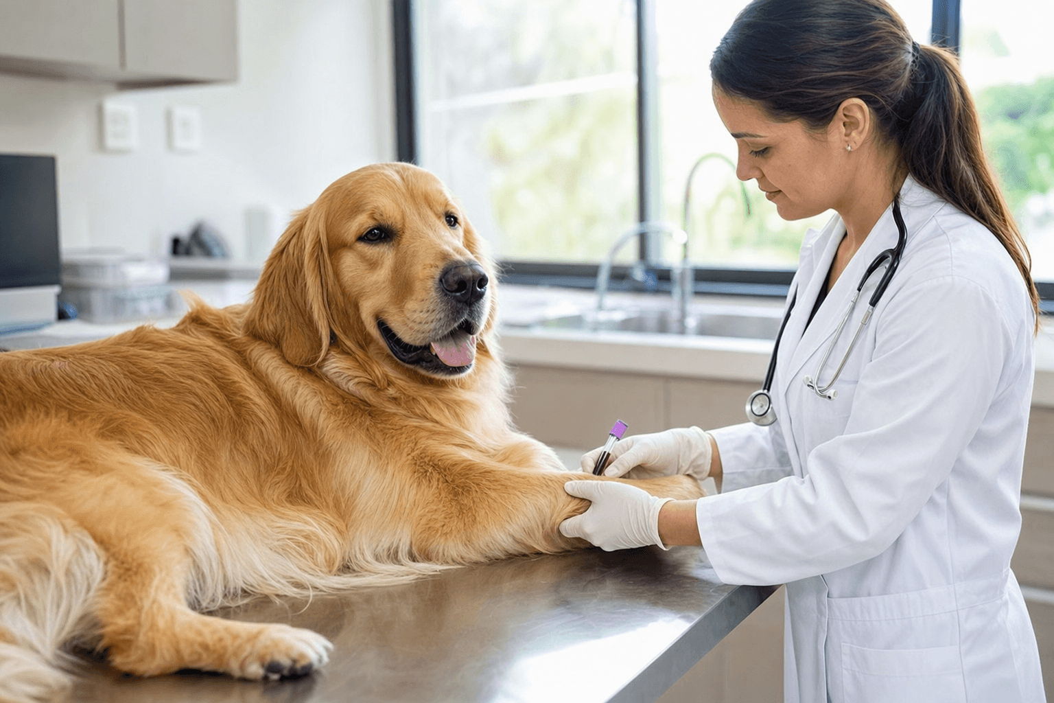 Capa do post: Cachorro pode doar sangue? Como funciona no Brasil