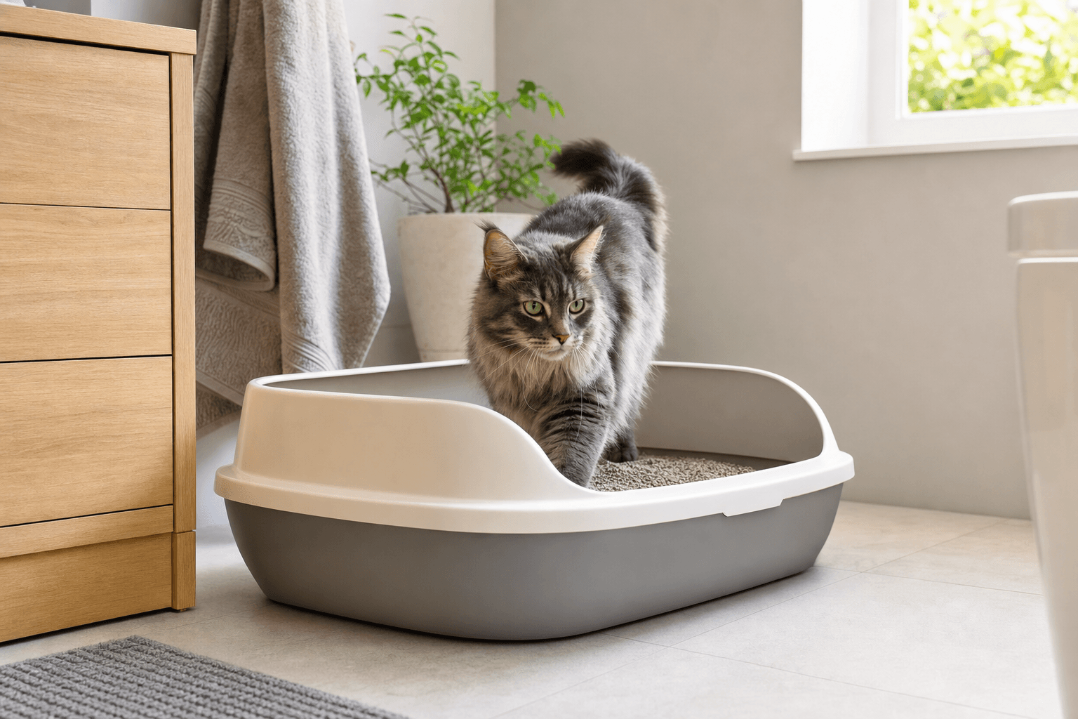 Capa do post: Caixa de areia ideal para gatos: dicas práticas